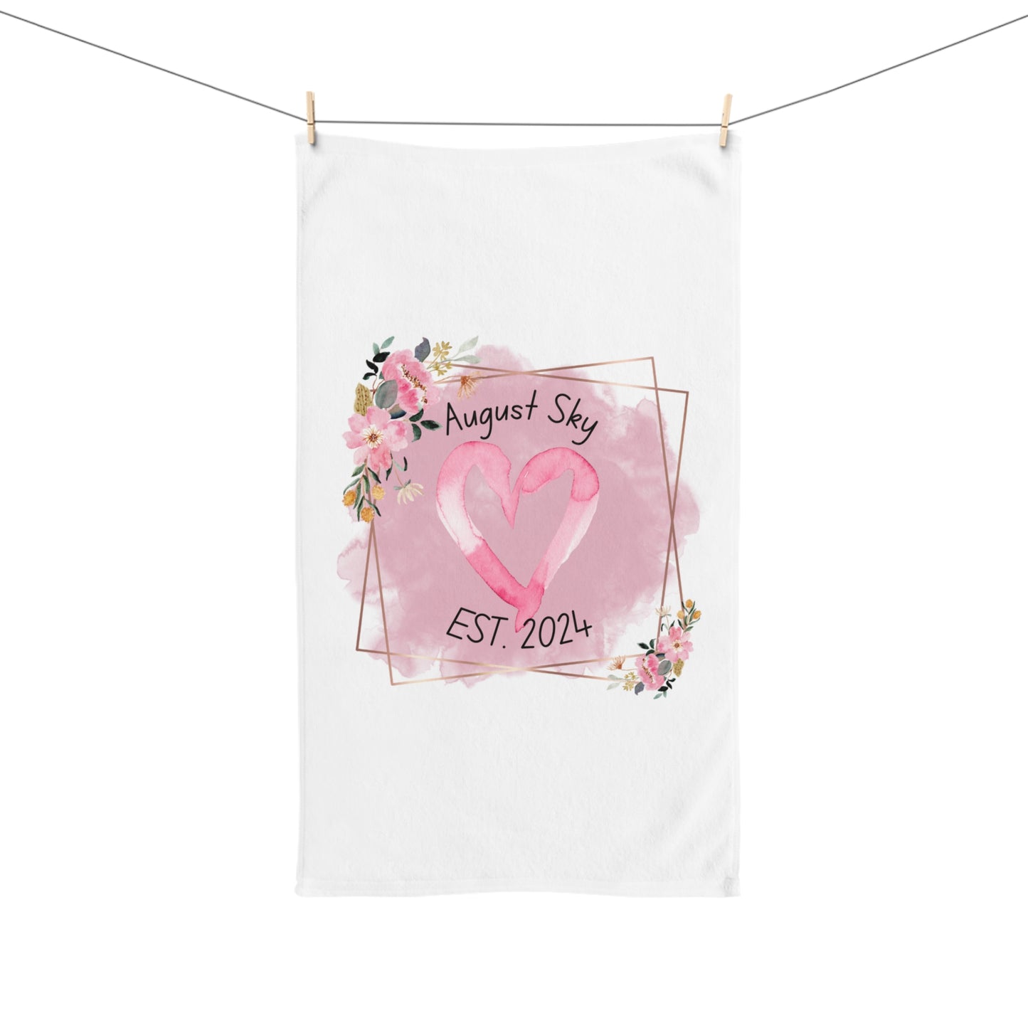 August Sky Est 2024 Hand Towel