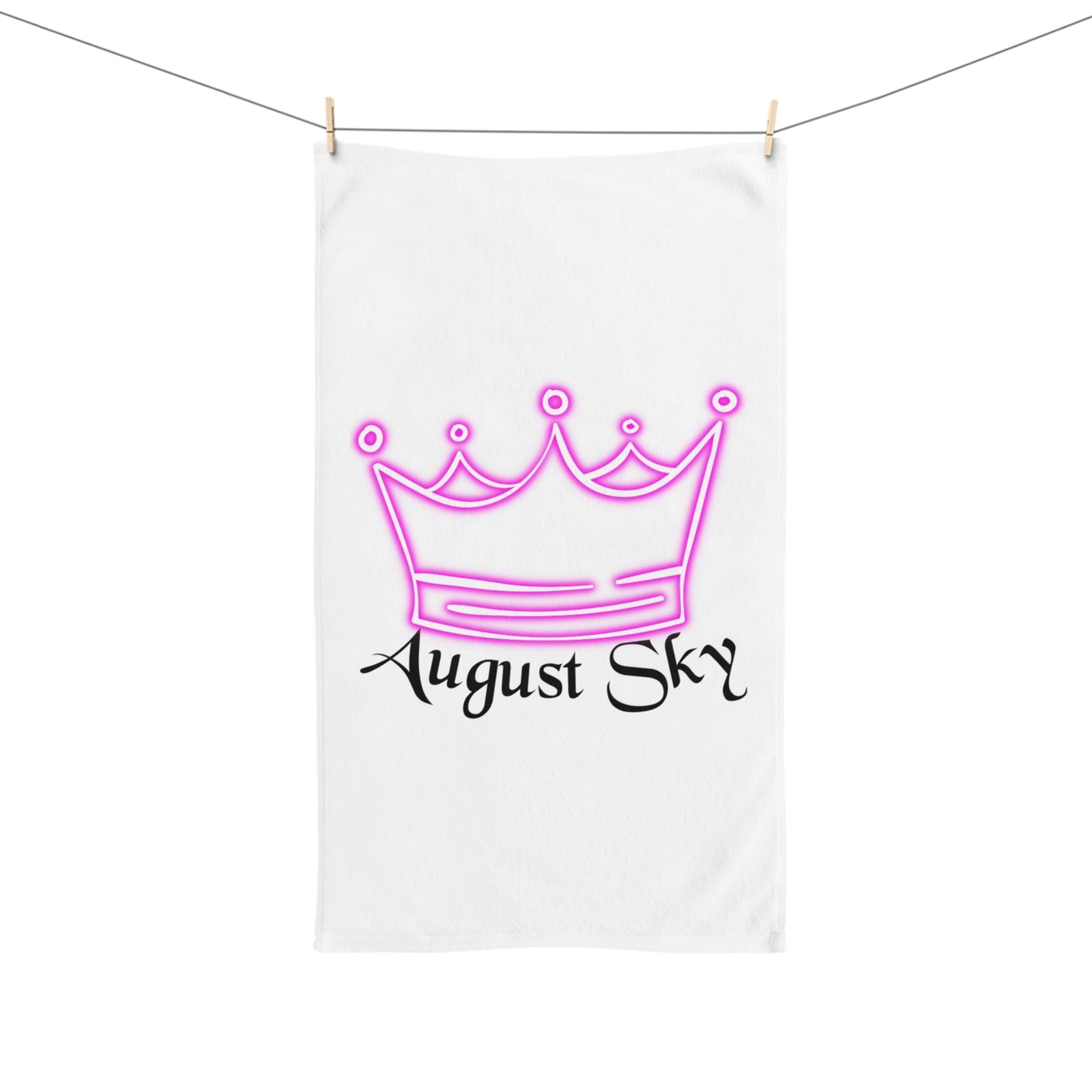 August Sky With Crown Hand Towel