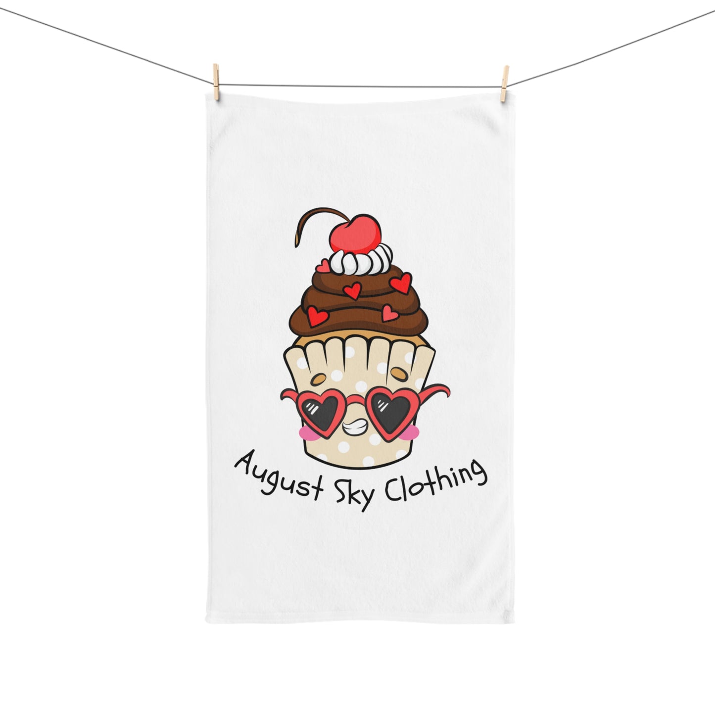 August Sky Clothing With Cup Cake Hand Towel