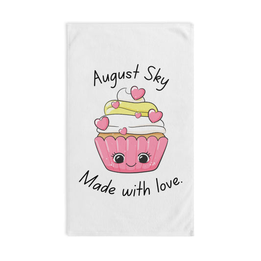 August Sky Made With Love Hand Towel